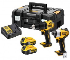 Dewalt DCK2062P2T 18V XR Brushless Compact Twin Pack (DCD709 & DCF809) - 2 x 5.0Ah & TStak Case £249.00